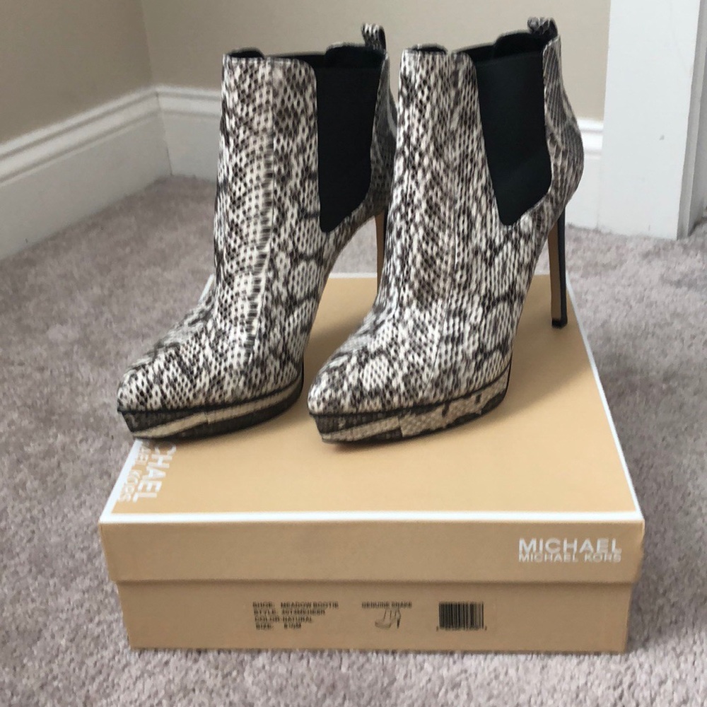 Brand new  Michael kors snakeskin boots
